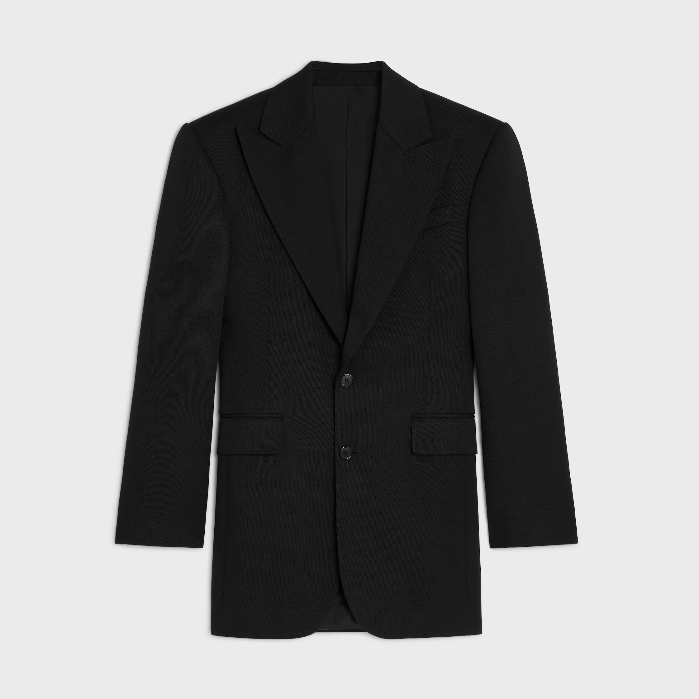 colonne jacket IN DIAGONAL WOOL - 1