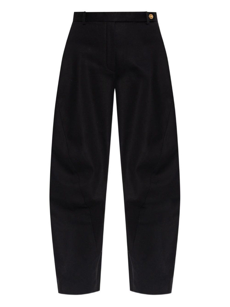 Medusa-button panel trousers 1