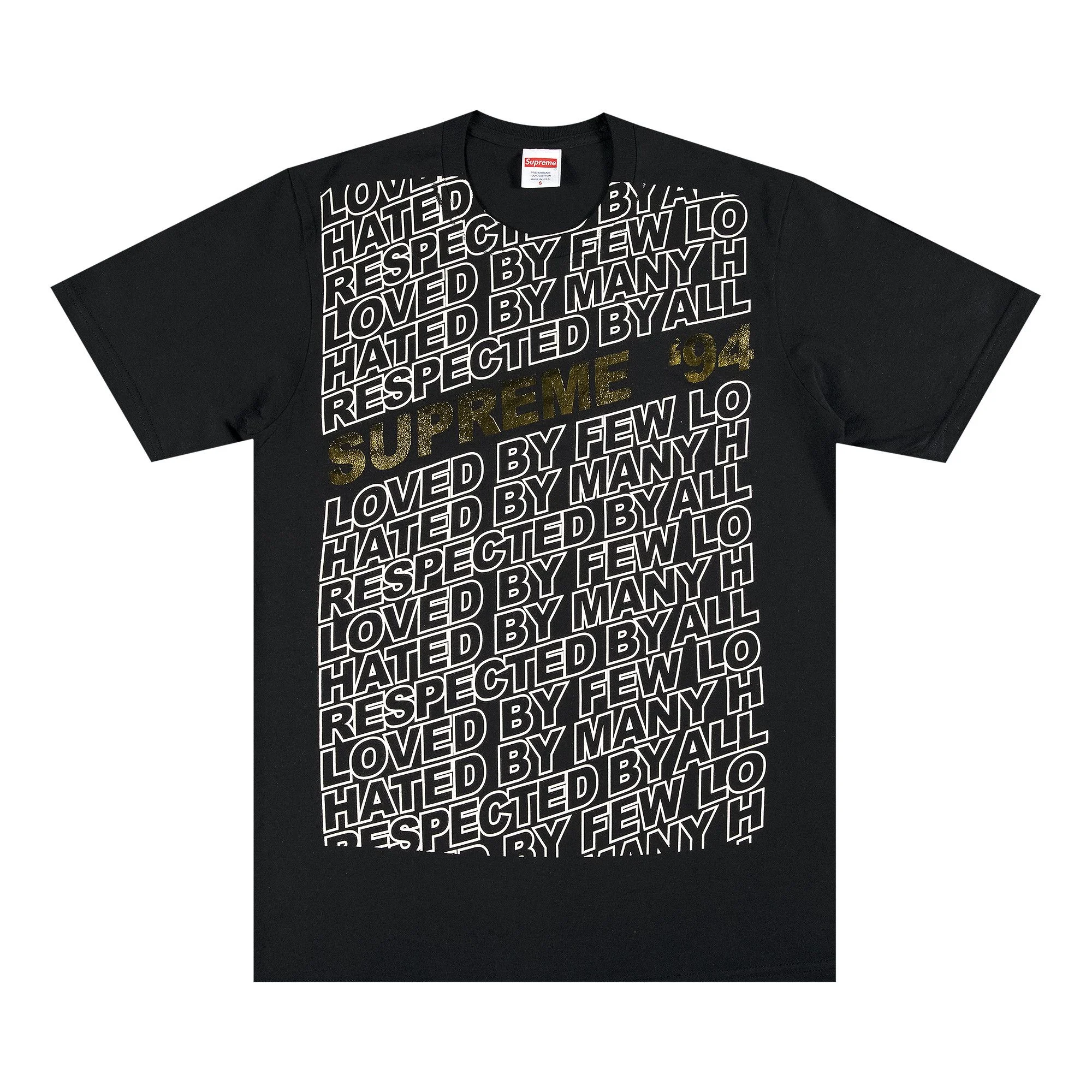 Supreme Respected Tee 'Black' - 1