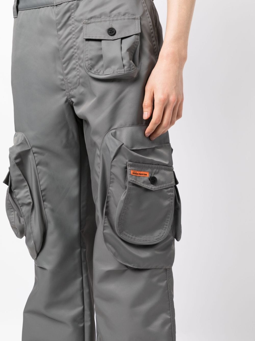 logo-patch cargo pants - 5