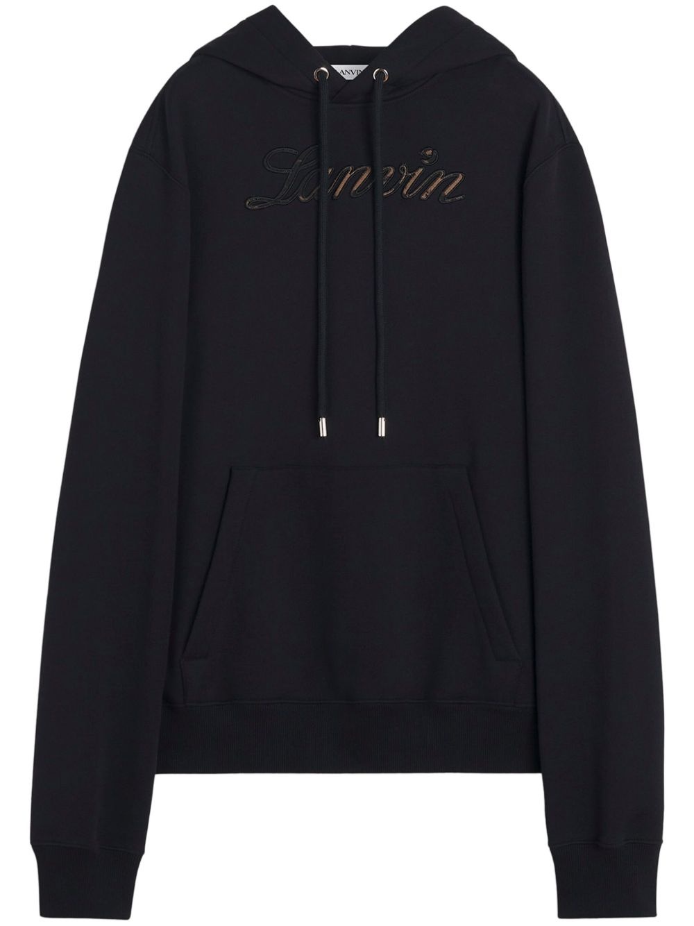 embroidered-logo hoodie - 1