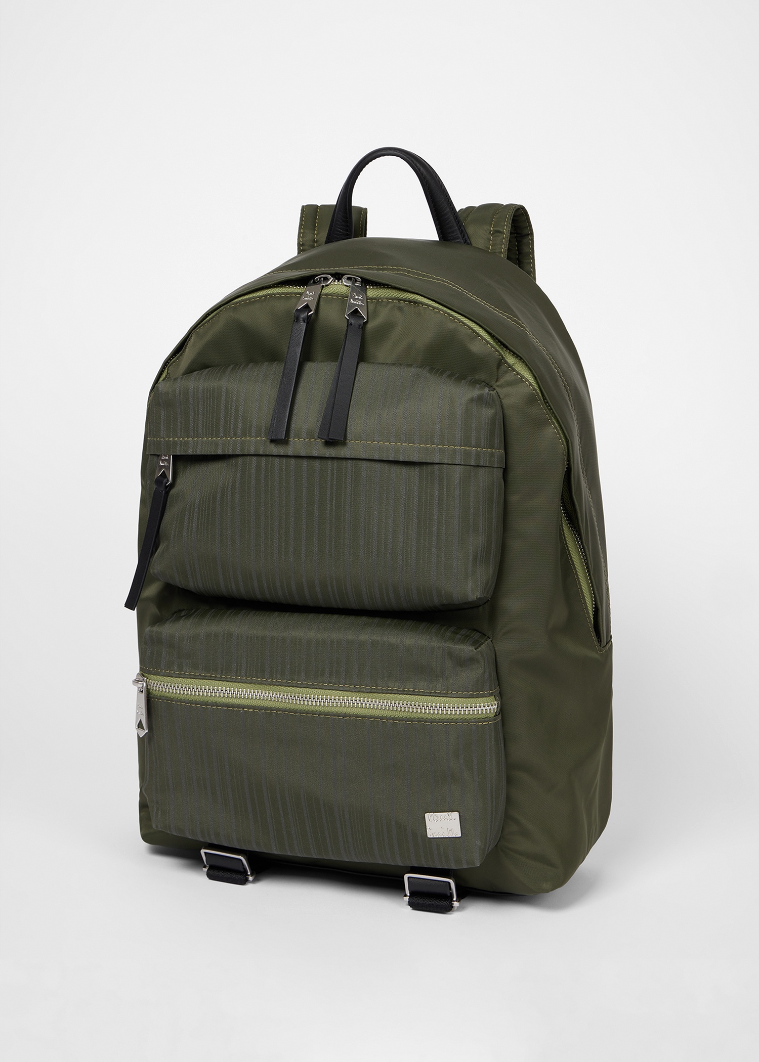 Green 'Laser Stripe' Recycled Nylon Backpack - 4