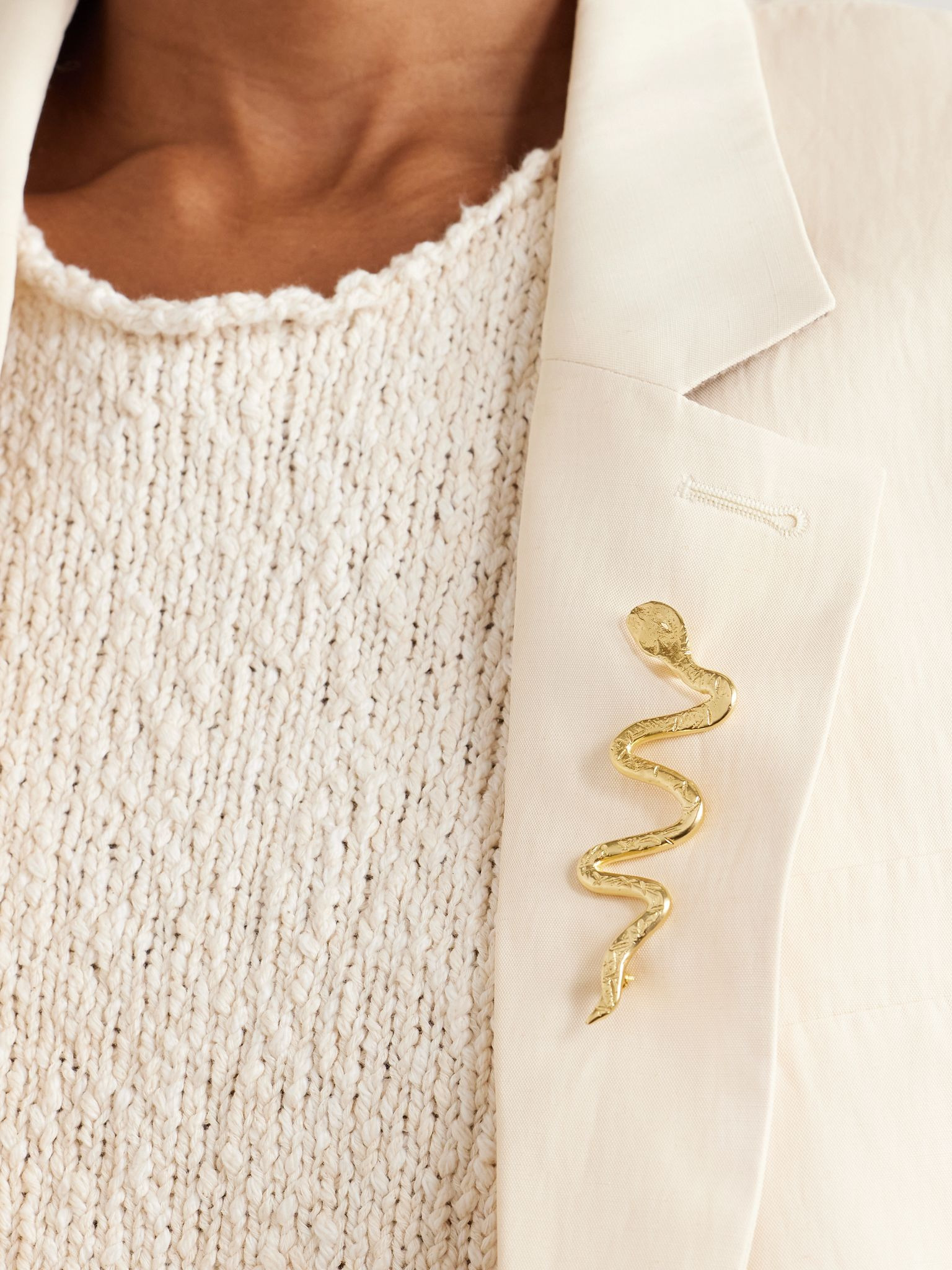 Ophis gold-plated brooch Gold - 2