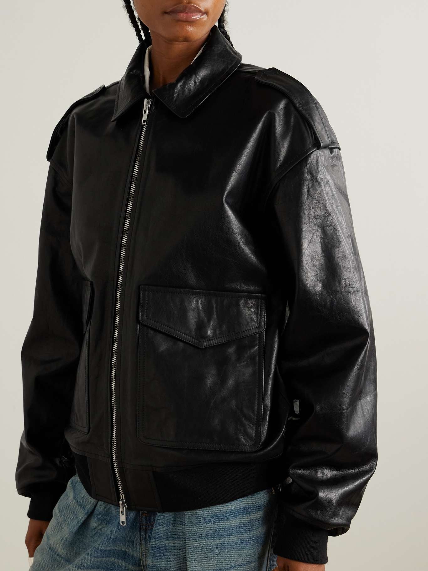 Viper oversized leather jacket - 3