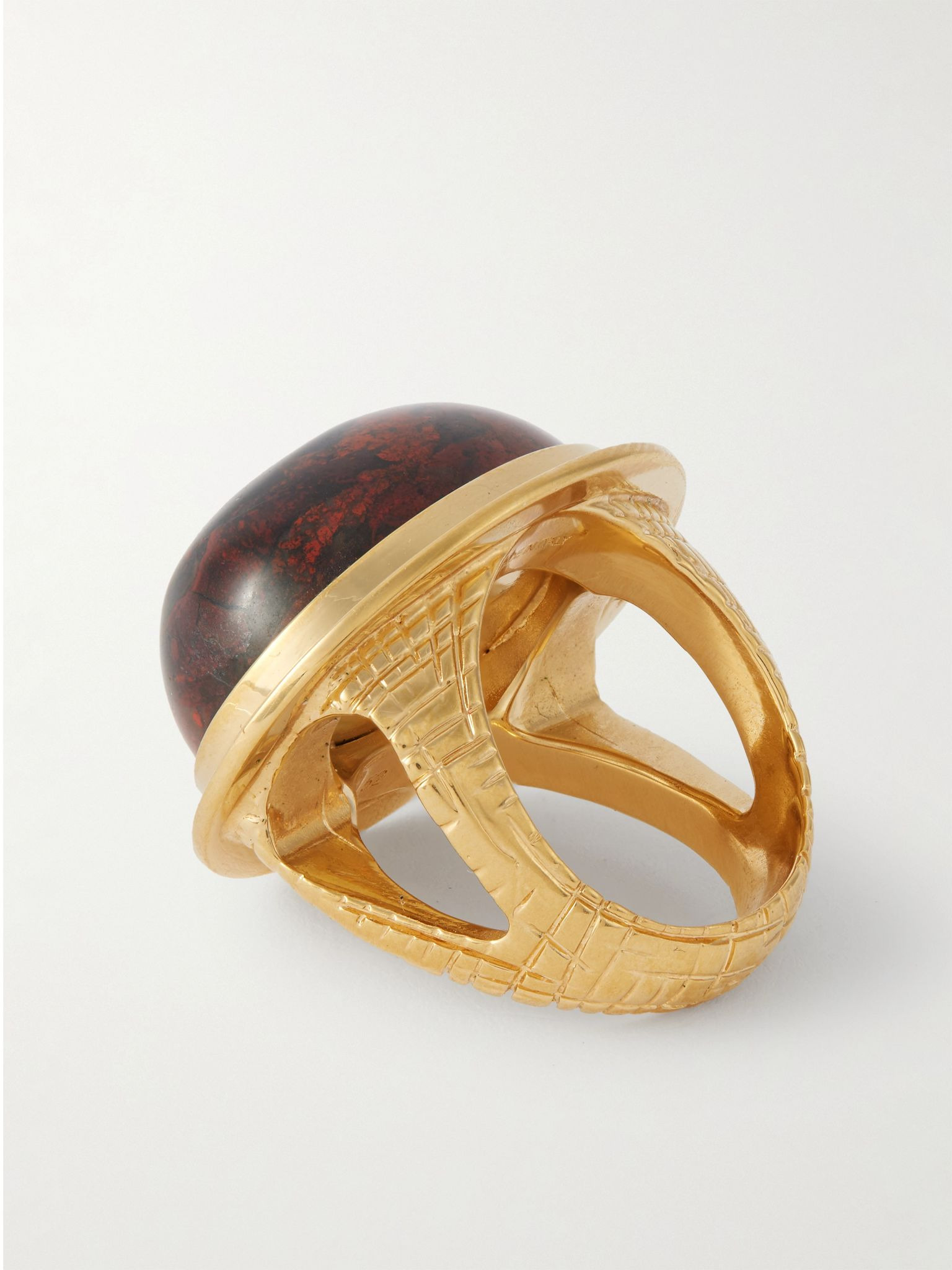Gold-tone jasper ring Gold - 3