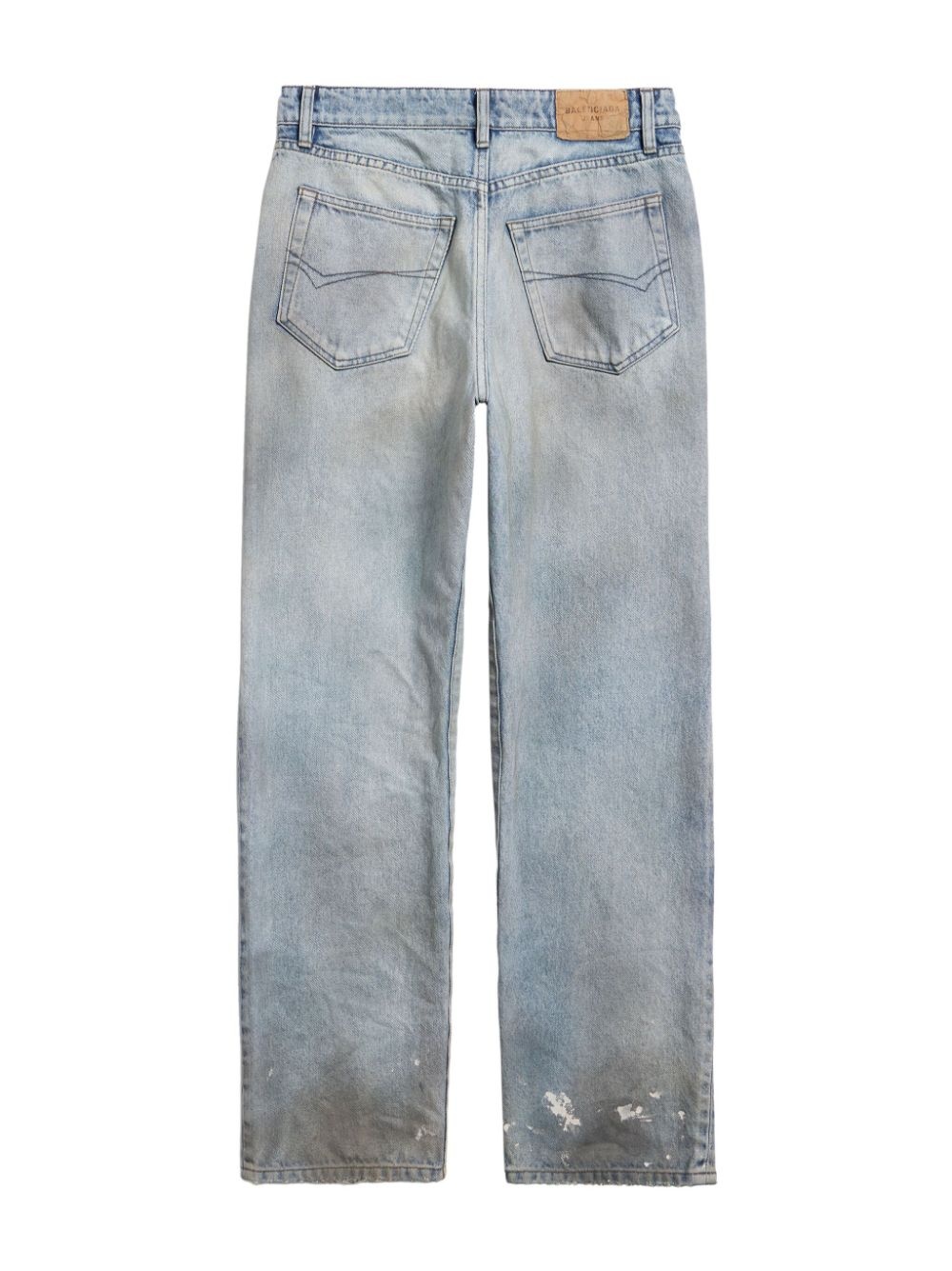 distressed straight-leg jeans - 2