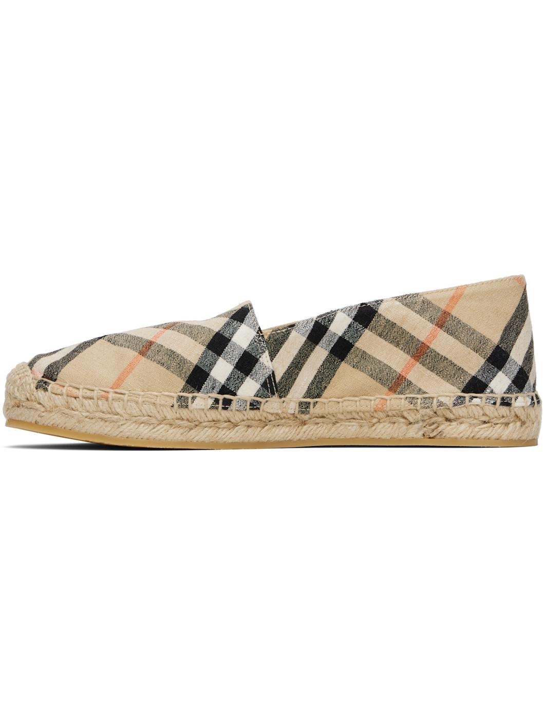 Beige Check Mews Espadrilles​ - 3