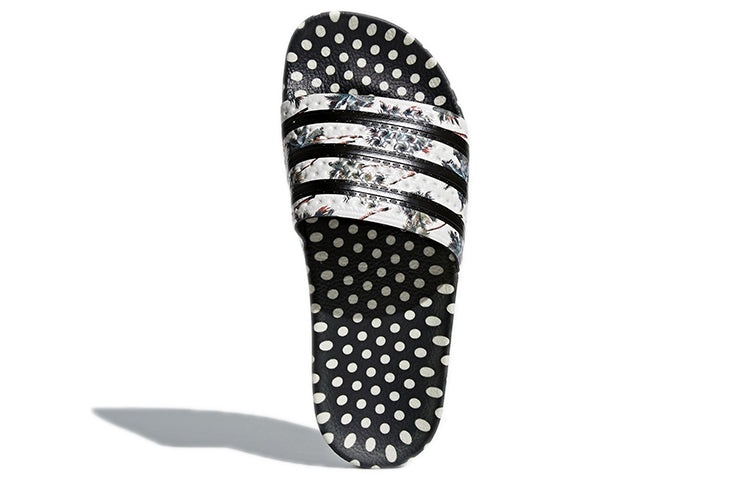 (WMNS) adidas Adilette Slide 'Black White Silver' CM8224 - 5