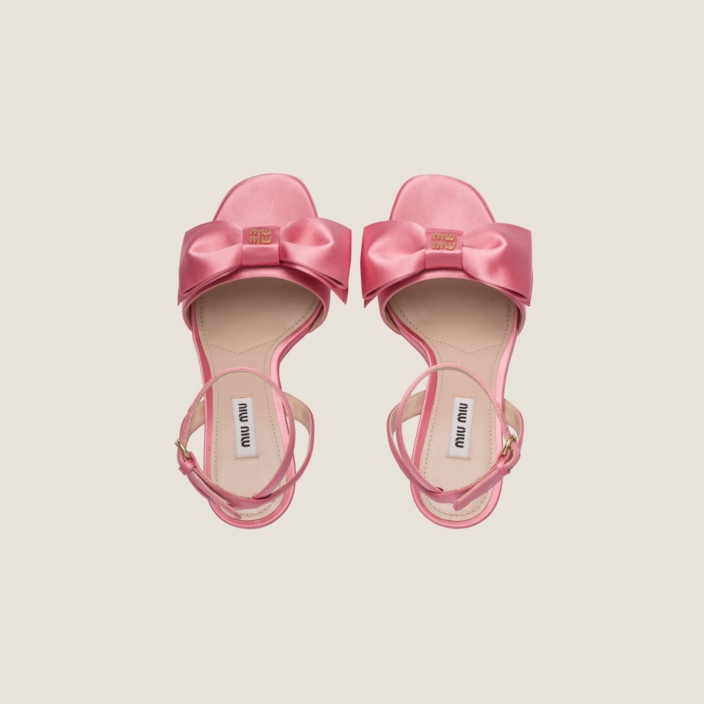 Satin platform sandals - 4