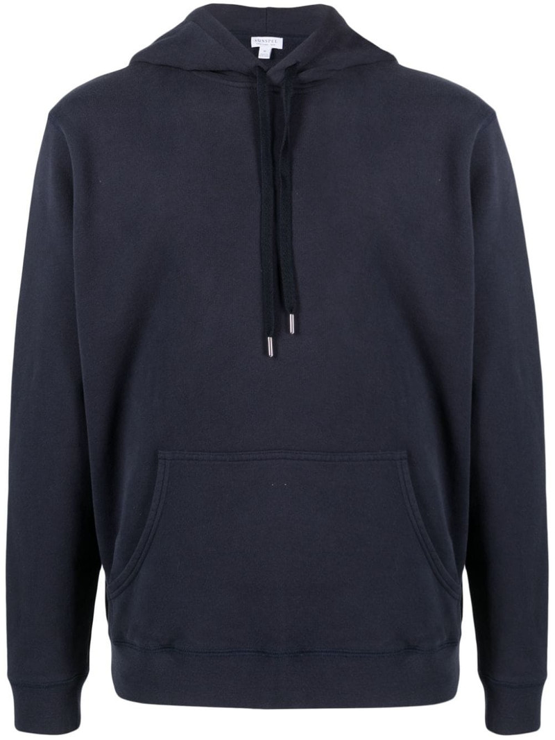 drawstring-fastening cotton hoodie 1
