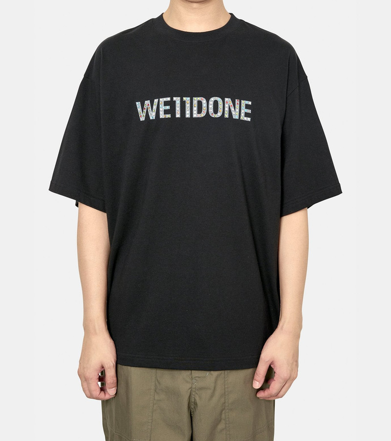 We11done COLORFUL RHINESTONE LOGO T-SHIRT outlook