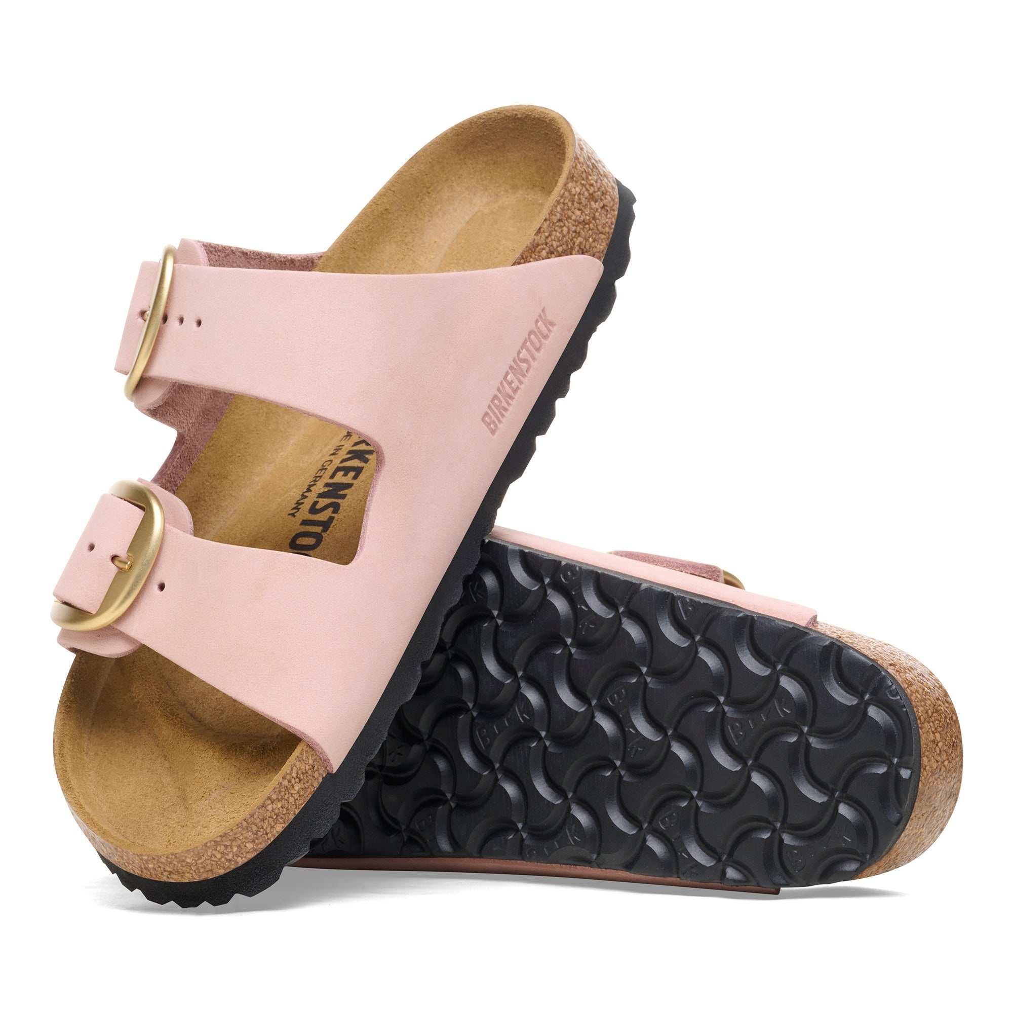 (WMNS) Birkenstock Arizona Big Buckle Nubuk Leather Narrow Fit 'Soft Pink' 1026553 - 5