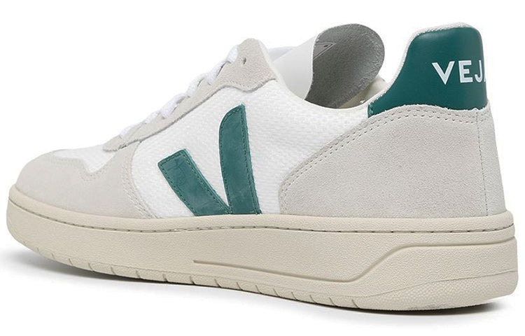 Veja V-10 B-Mesh Lace-Up Sneakers 'White Beige Green' VX0102796 - 3