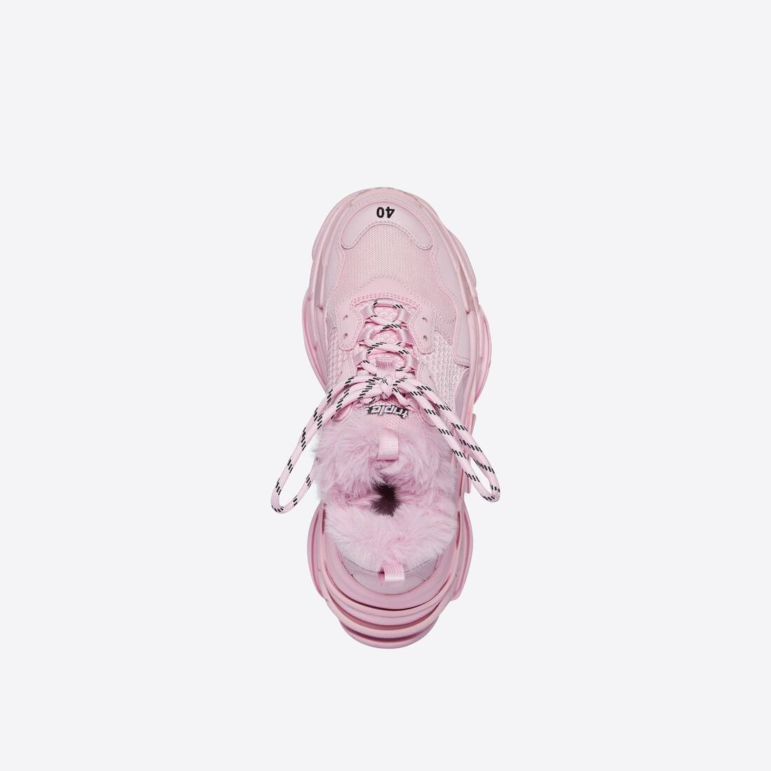 Women's Triple S Sneaker Fake Fur in Pink - 5