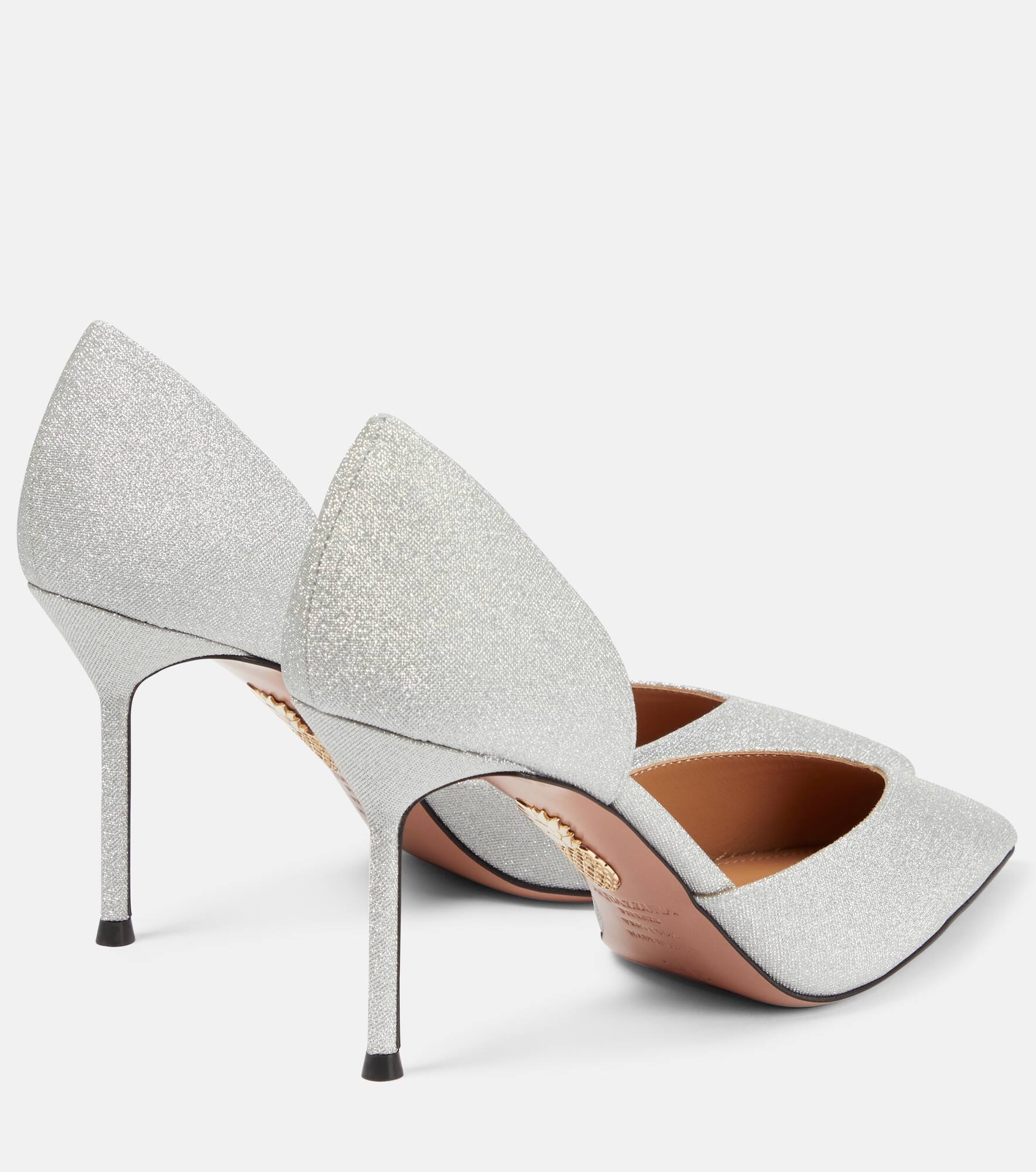 AQUAZZURA Uptown 85 glitter pumps mytheresa REVERSIBLE