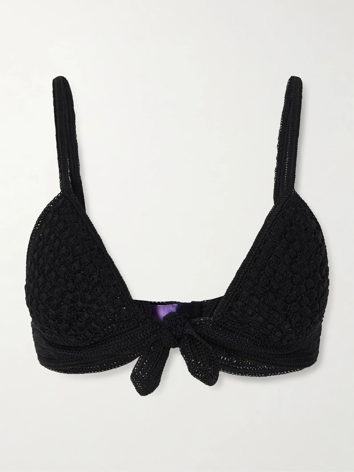 Crocheted Silk Triangle Bra - 1