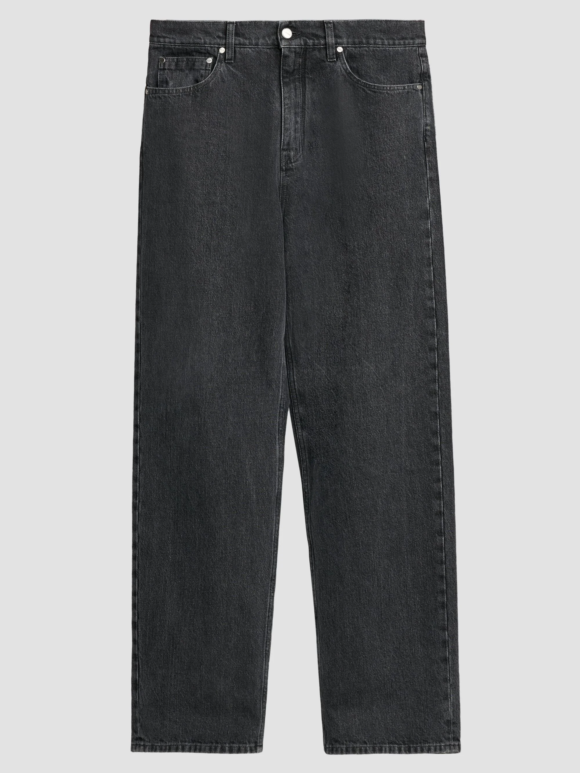 Men's Denim Wide-Leg Jeans - Lava Stone - 1