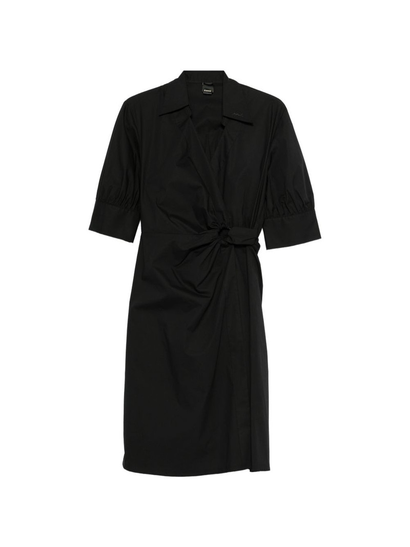 knotted wrap midi dress 1