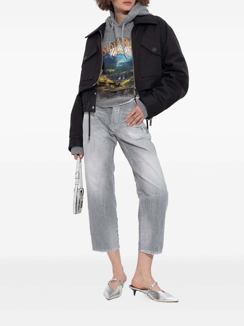 DSQUARED2 landscape-print hoodie outlook