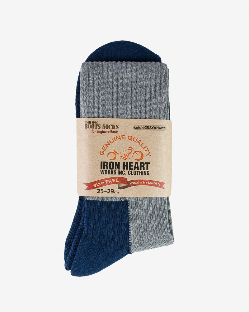 Iron Heart IRON HEART ENGINEER SOCKS - GREY/NAVY outlook