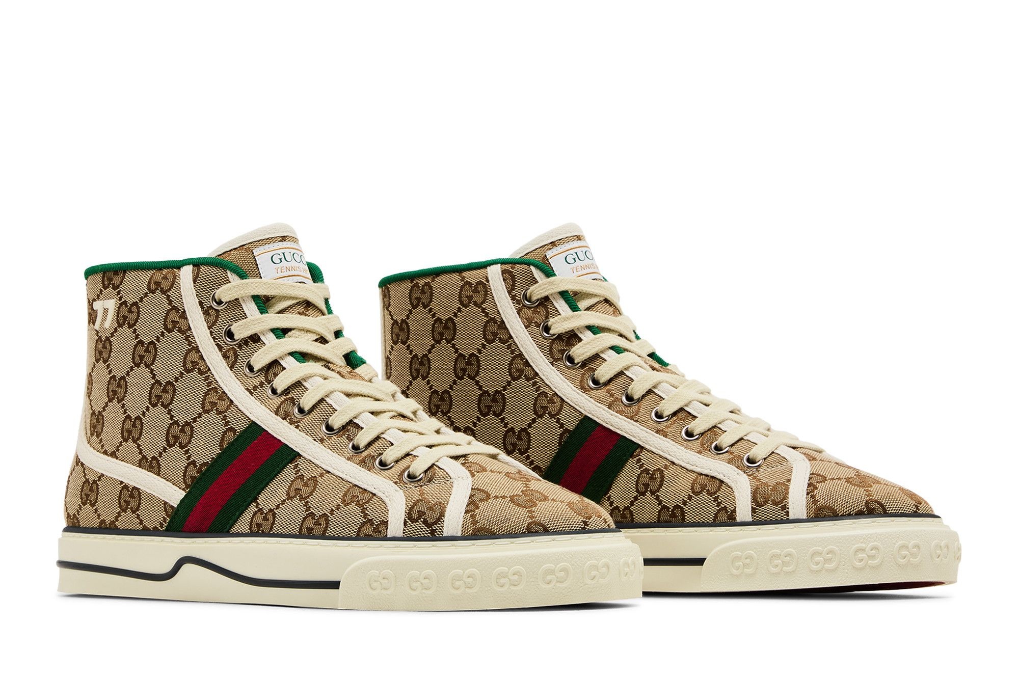 Gucci Tennis 1977 High 'Beige Ebony' - 8