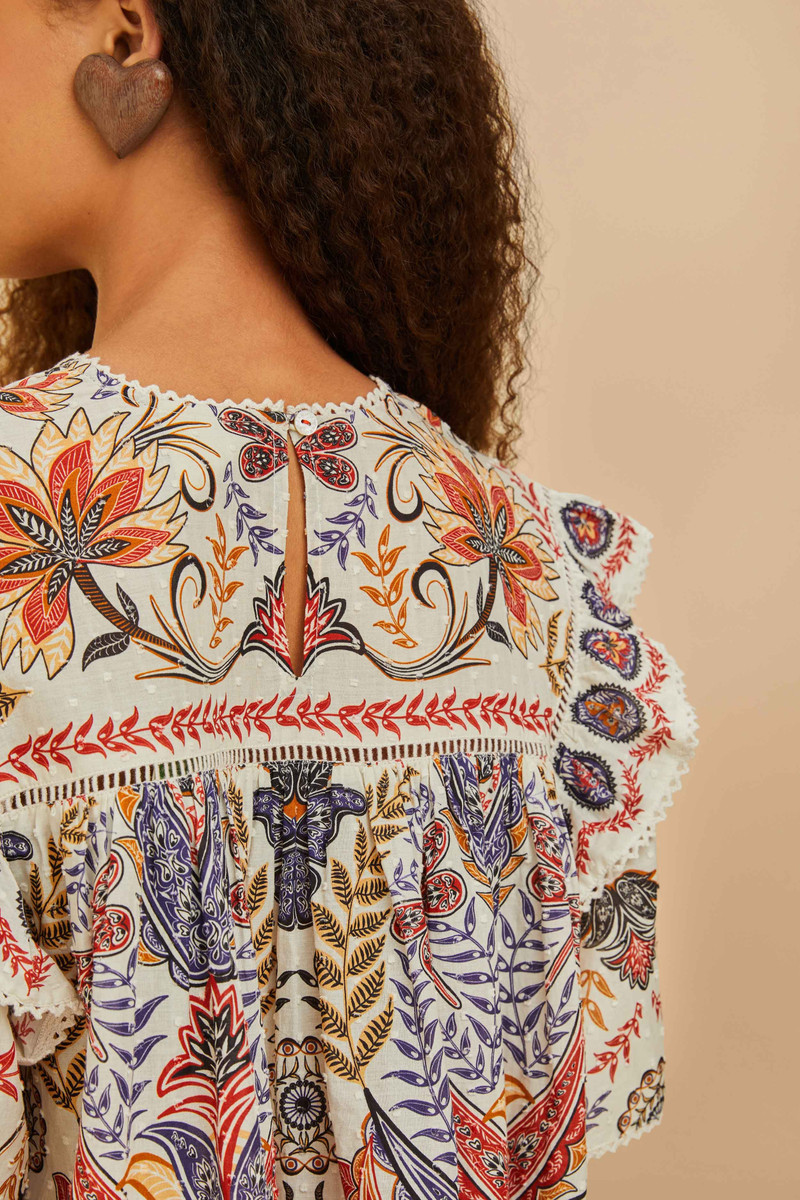 Off-White Boho Glam Lace Blouse 4
