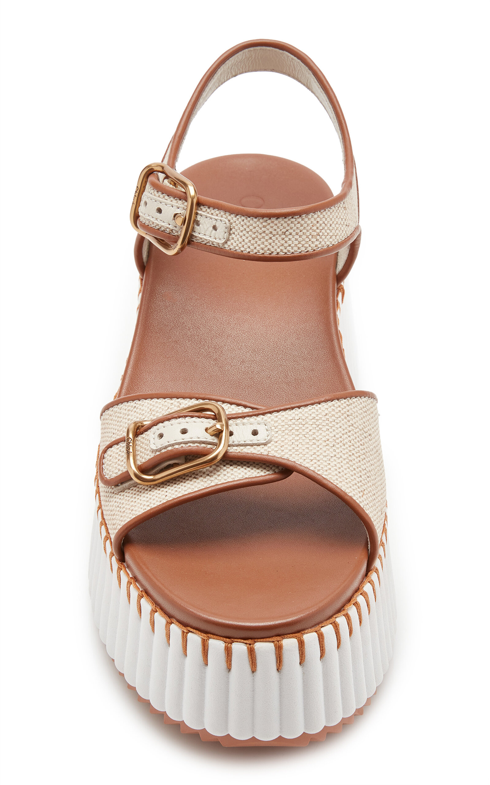 Nama Canvas Platform Sandals white - 5