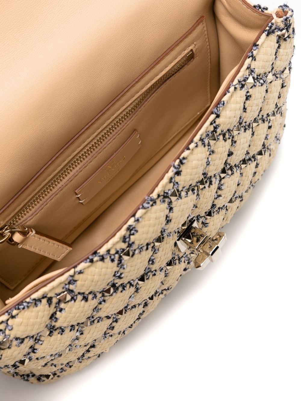 Rockstud woven tote bag - 5