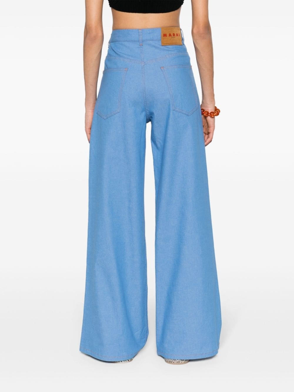high-rise wide-leg jeans - 4