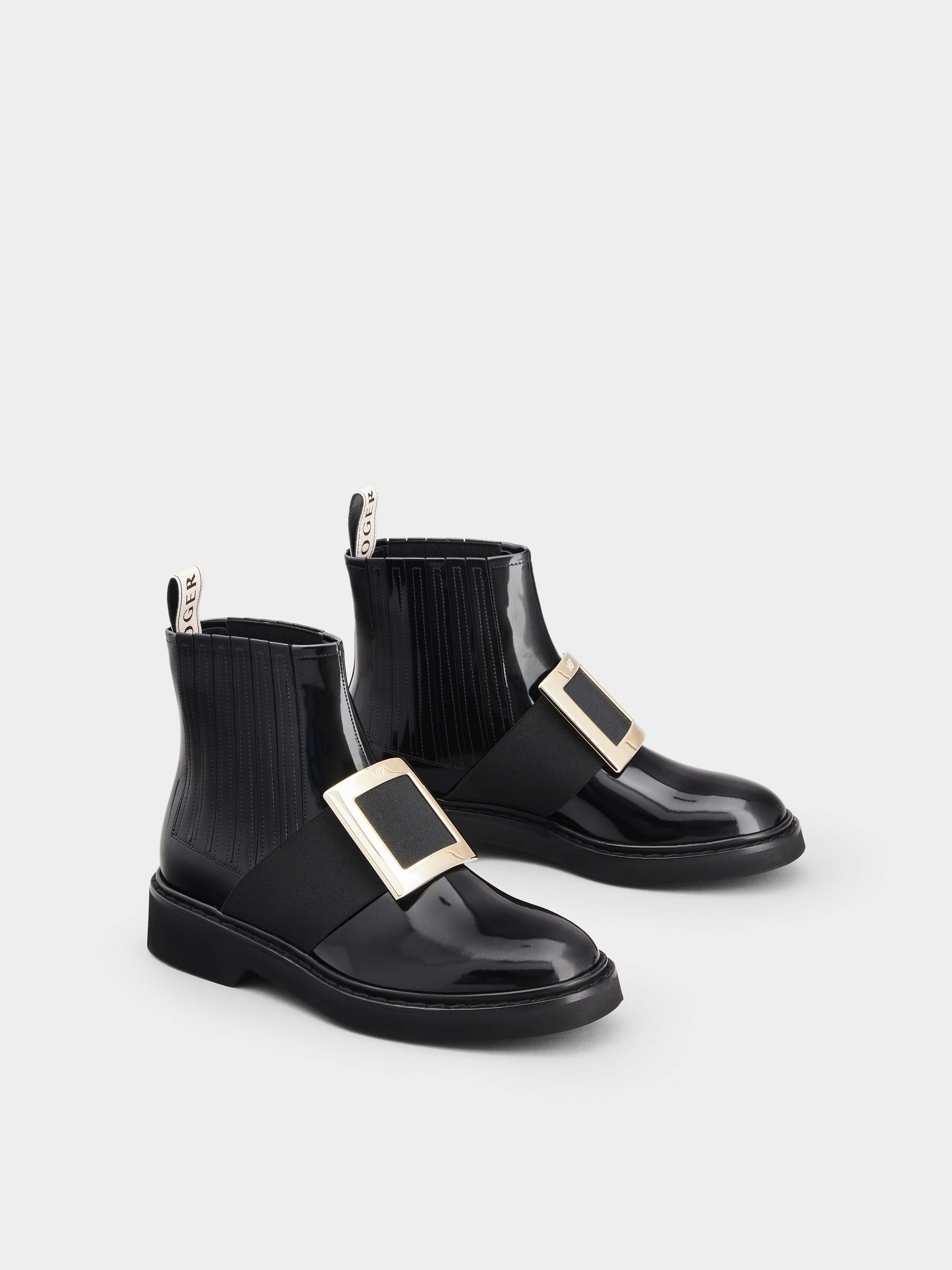 Viv' Rangers Metal Buckle Chelsea Booties in Leather - 2