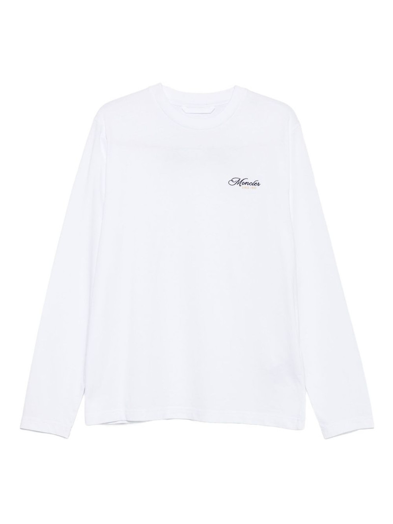 logo-embroidered long-sleeve T-shirt 1