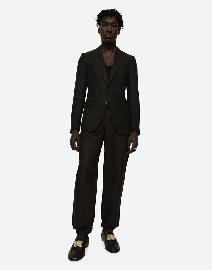 Single-breasted linen Taormina jacket - 5