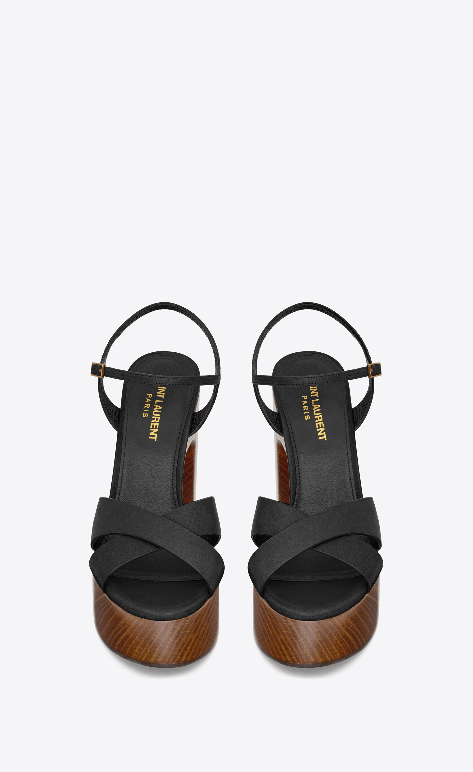 bianca platform sandals in smooth leather - 2