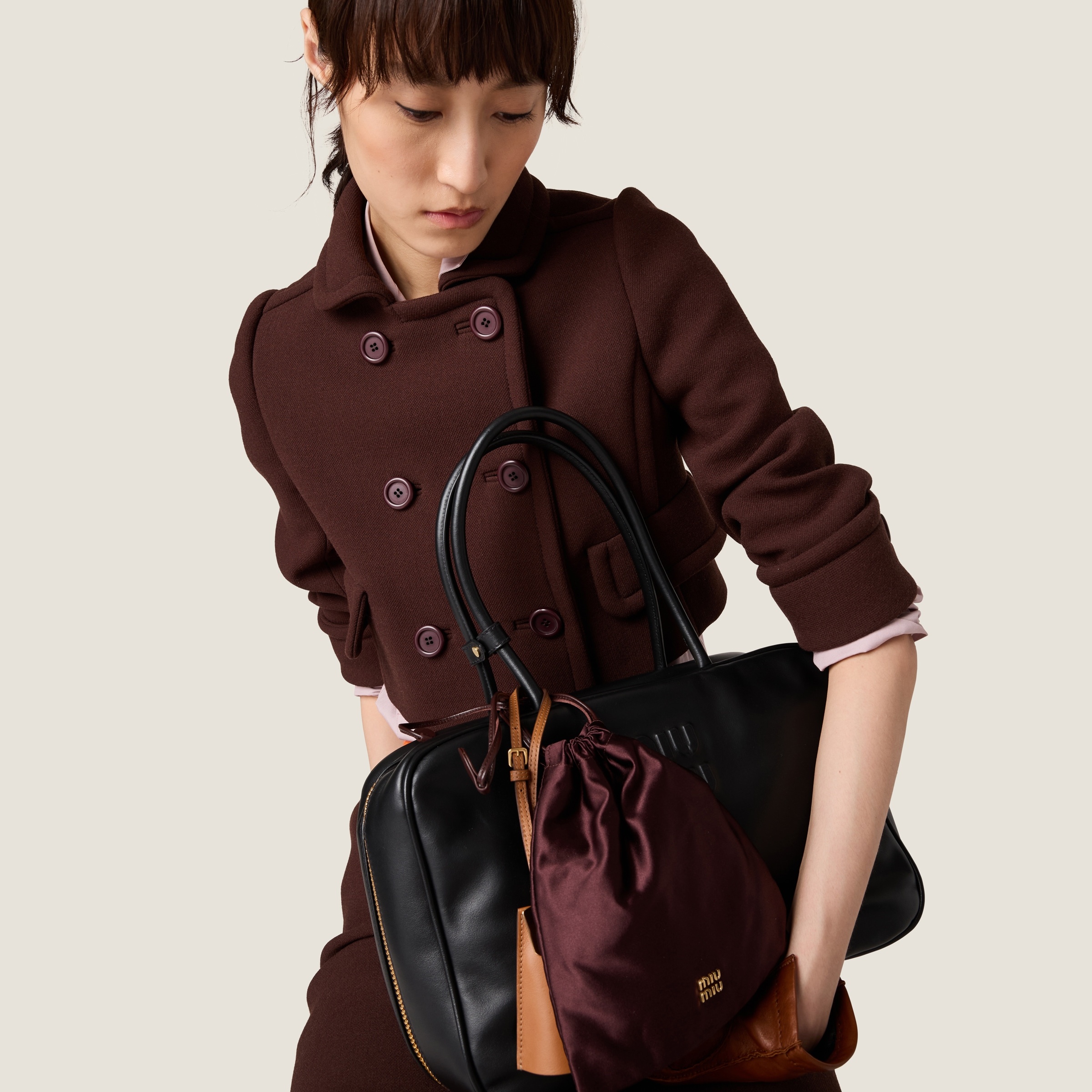 Double-breasted natté jacket - 5