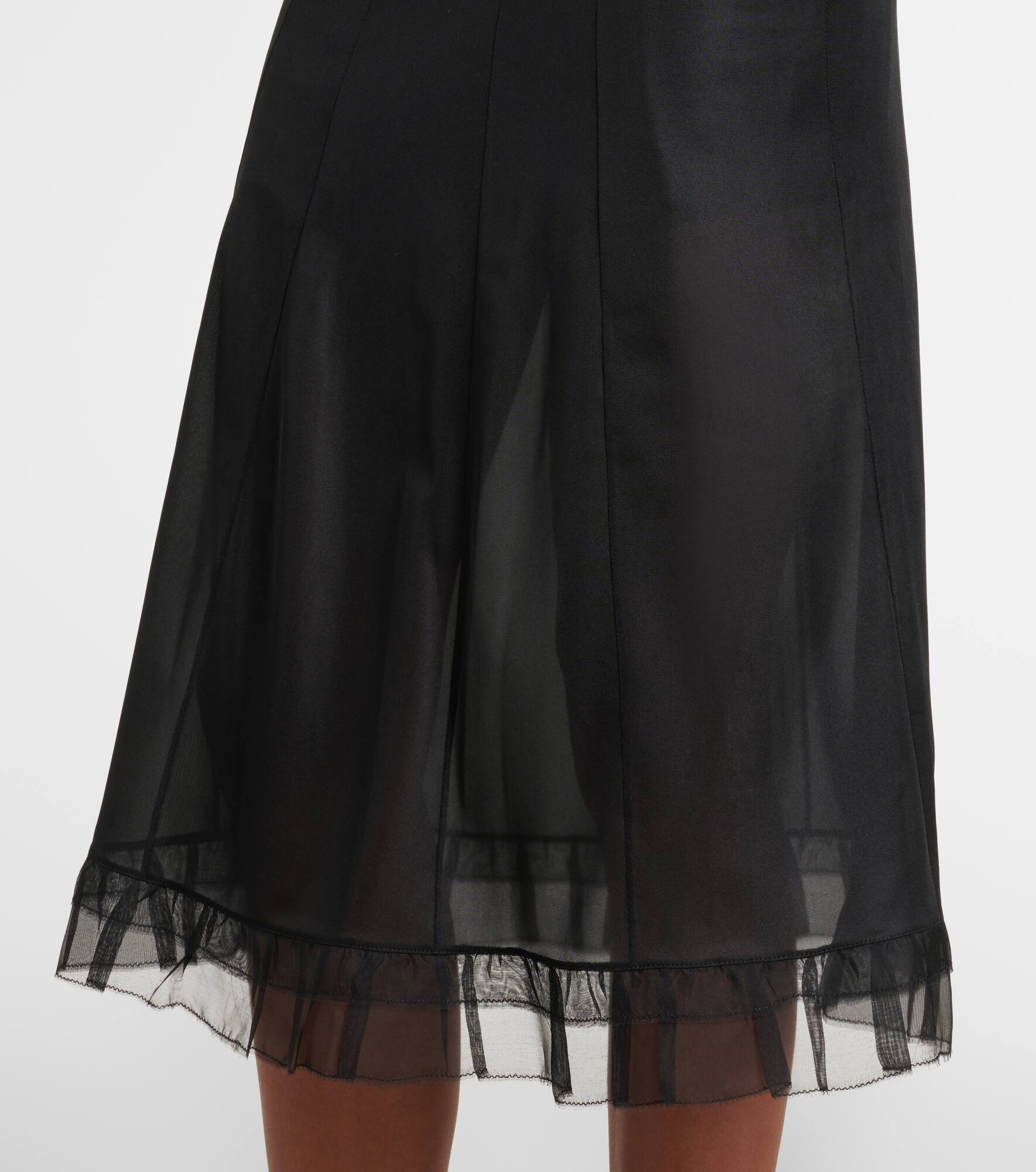 Semi-sheer midi skirt - 5