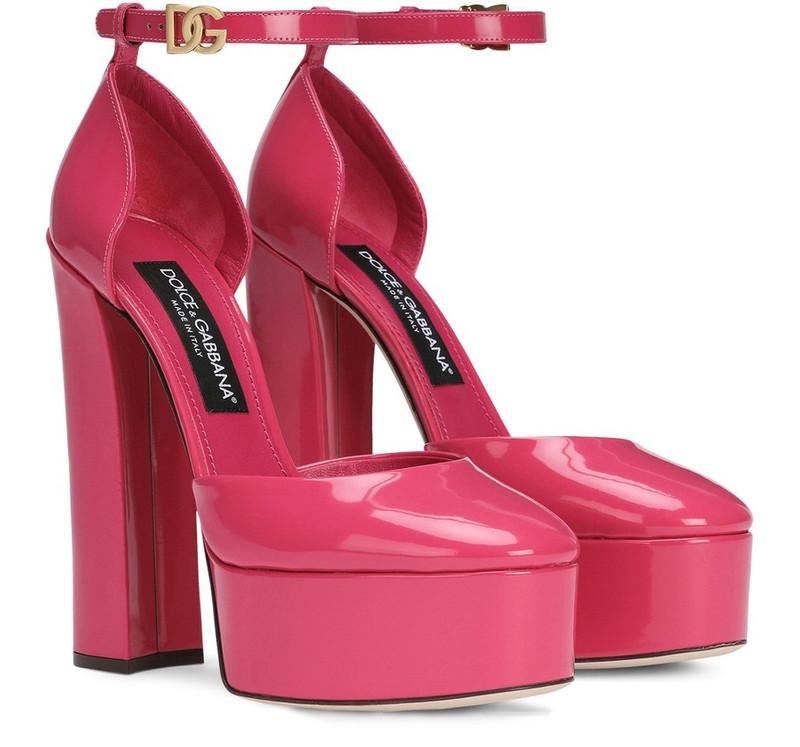 Dolce & Gabbana Polished calfskin platforms outlook