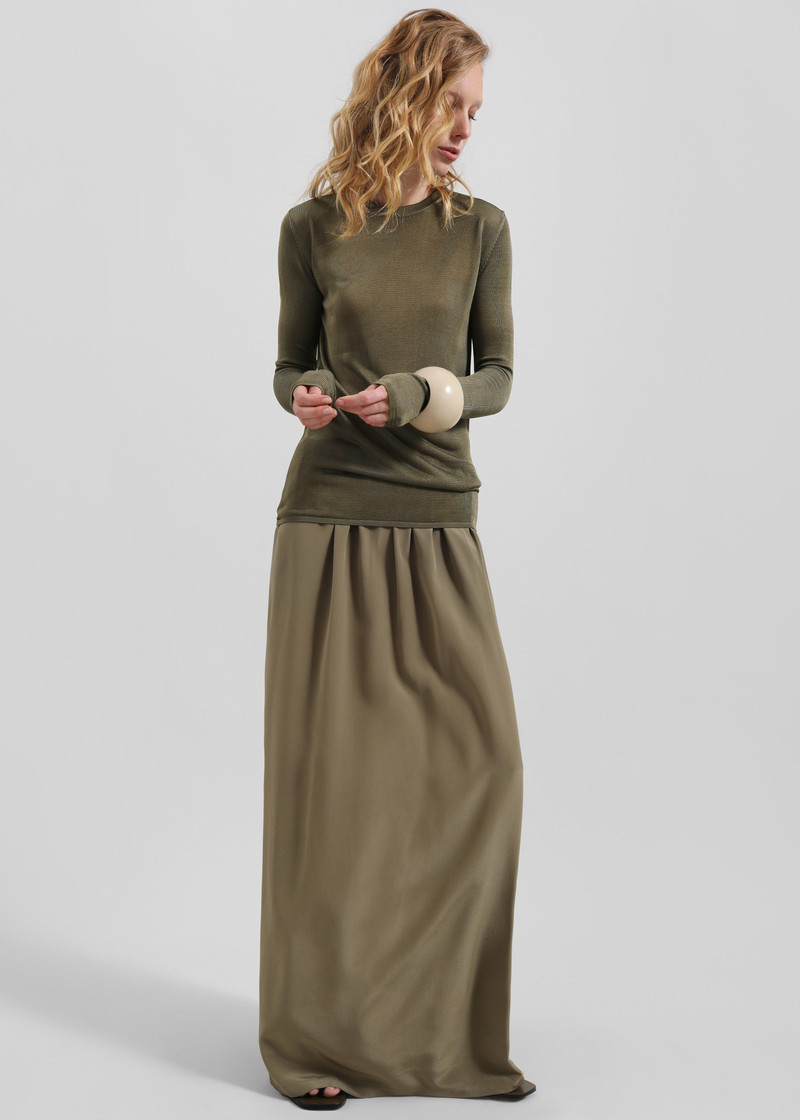 Kazel Thin Knit Top - Khaki 9