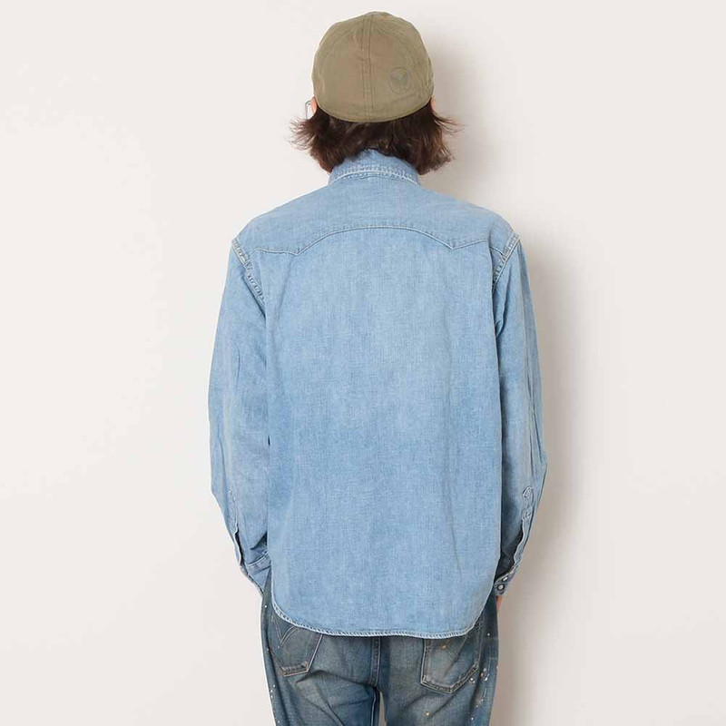 REMI RELIEF - 8.5oz DENIM WESTERN SHIRT - Sawtooth Flap Pockets - RN2048SDR 9