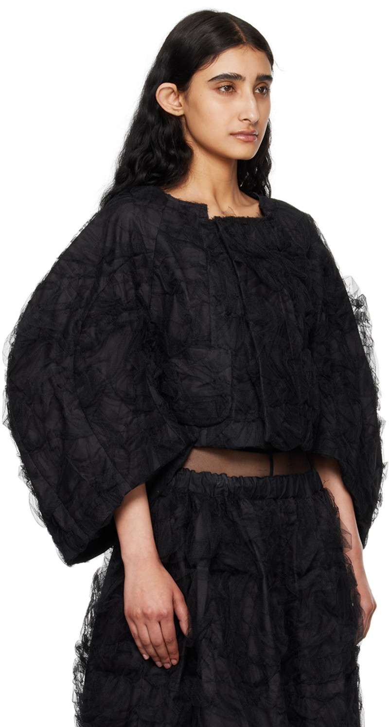 Comme Des Garçons Black Ruched Jacket outlook