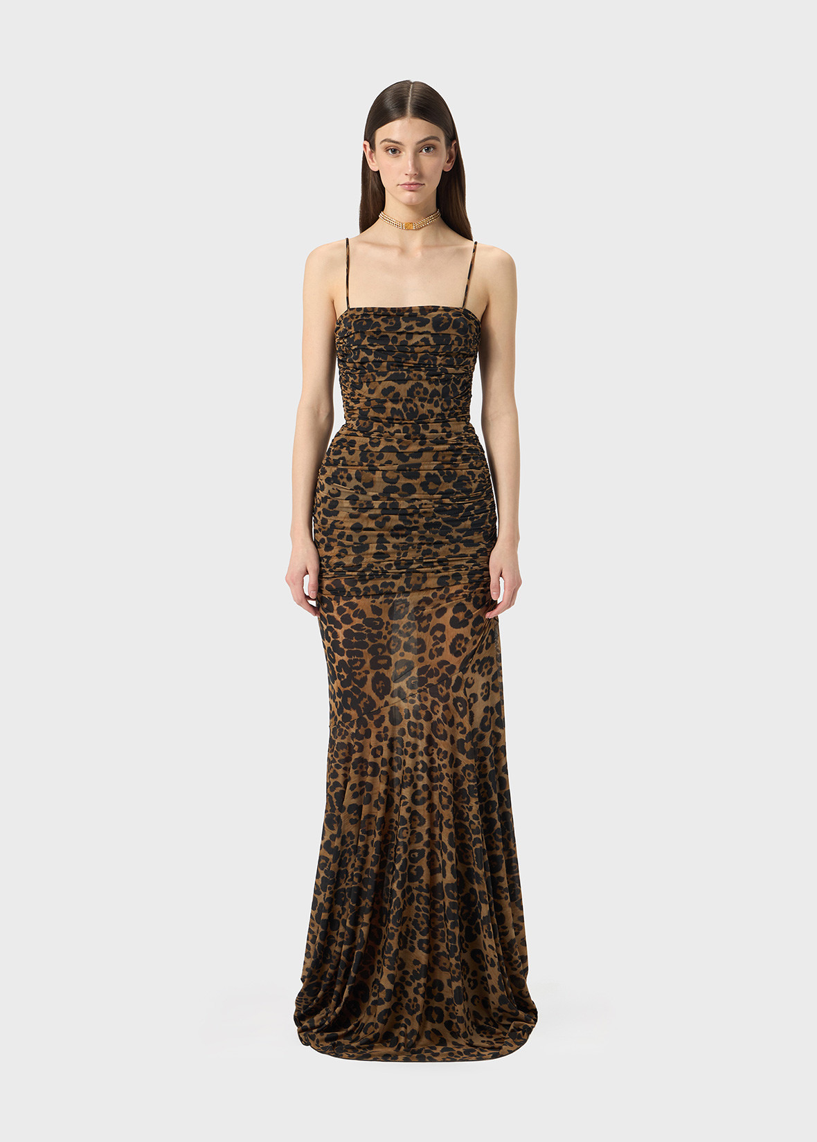 LONG DRESS IN ANIMALIER PRINT JERSEY - 3