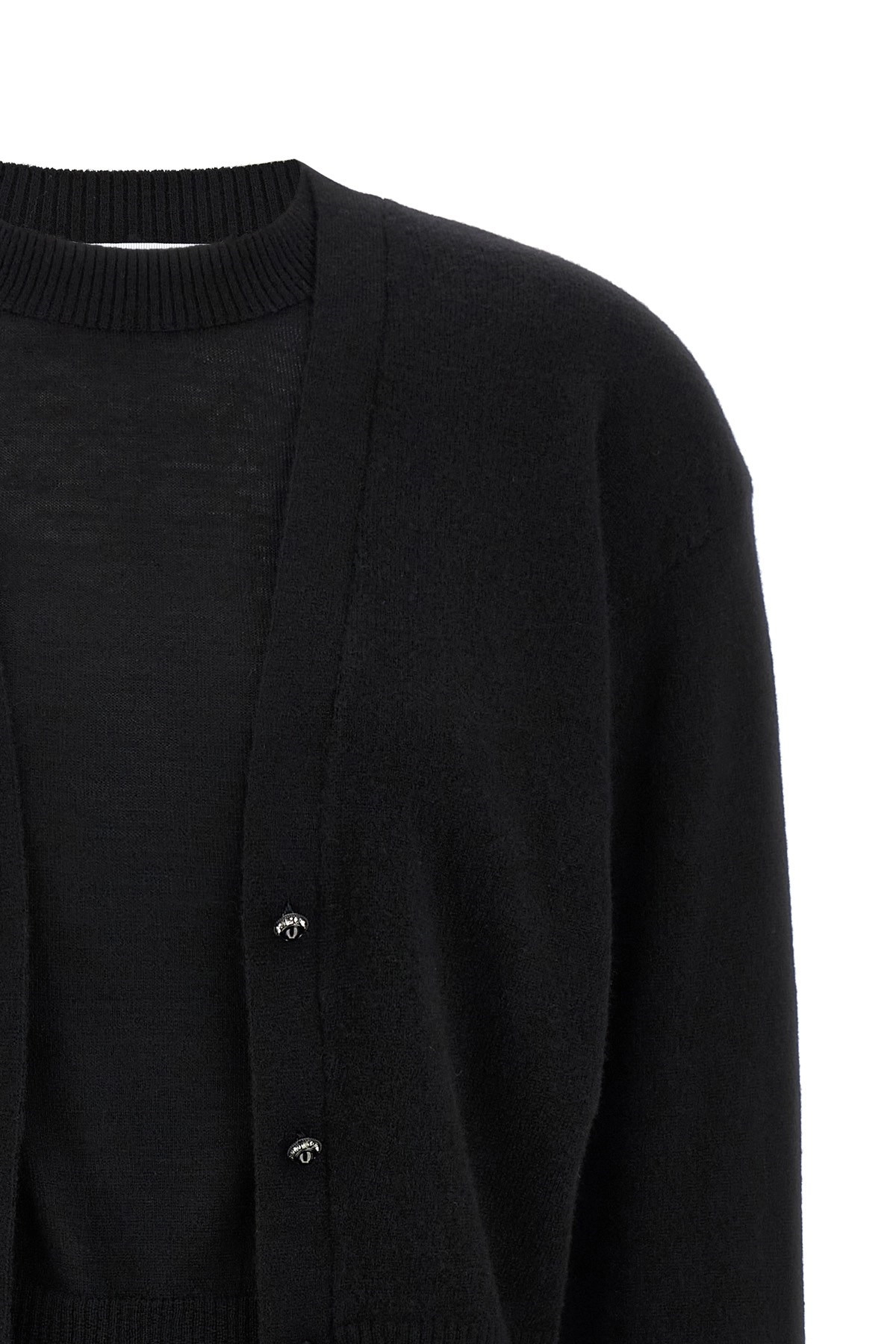 Trompe l'oeil cardigan sweater - 3