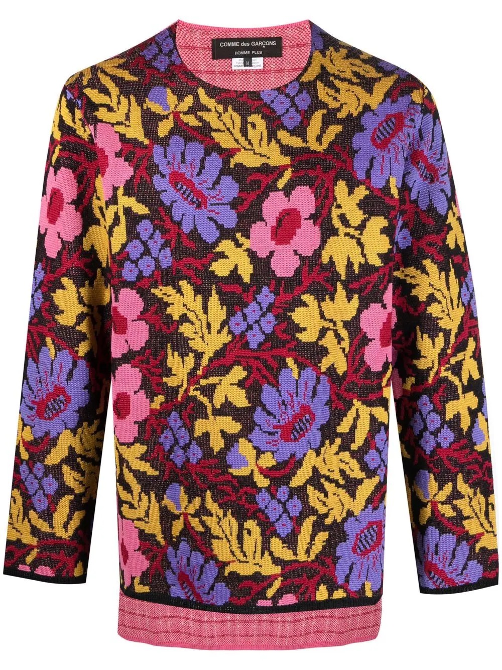 floral-jacquard sweater - 1