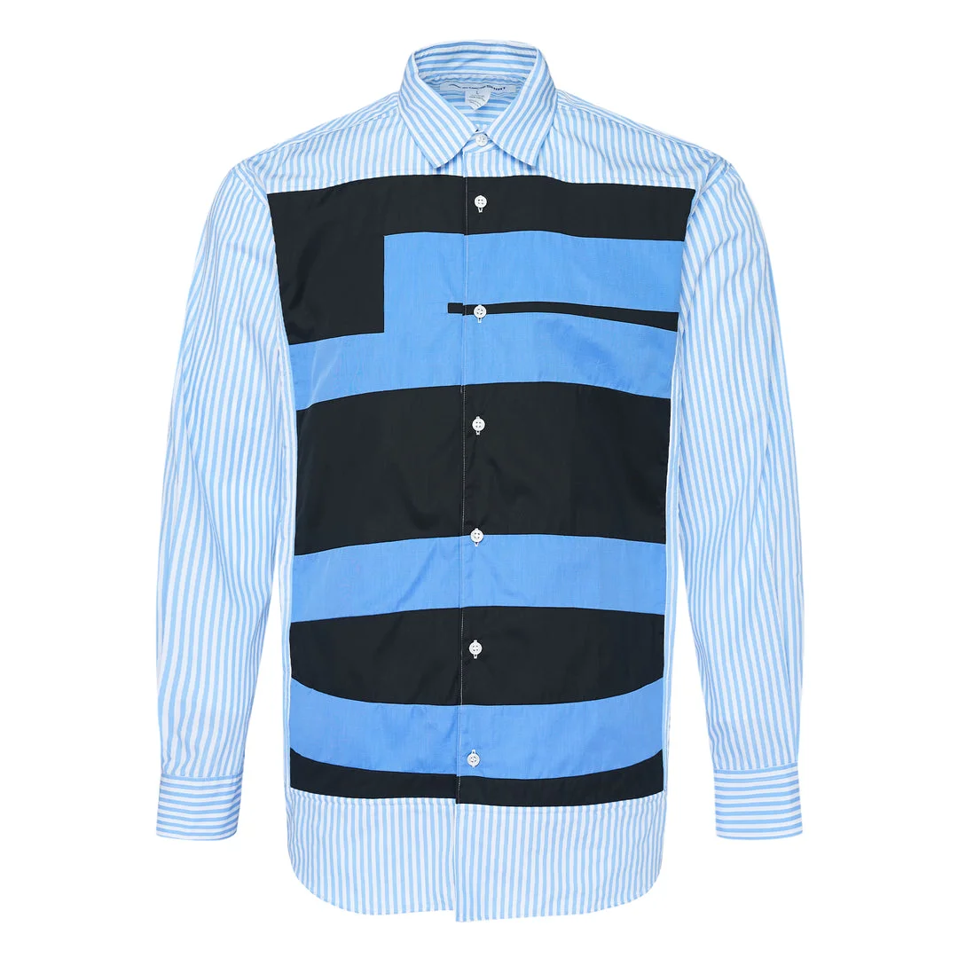 Striped Paneled Long Sleeve Shirt - 1