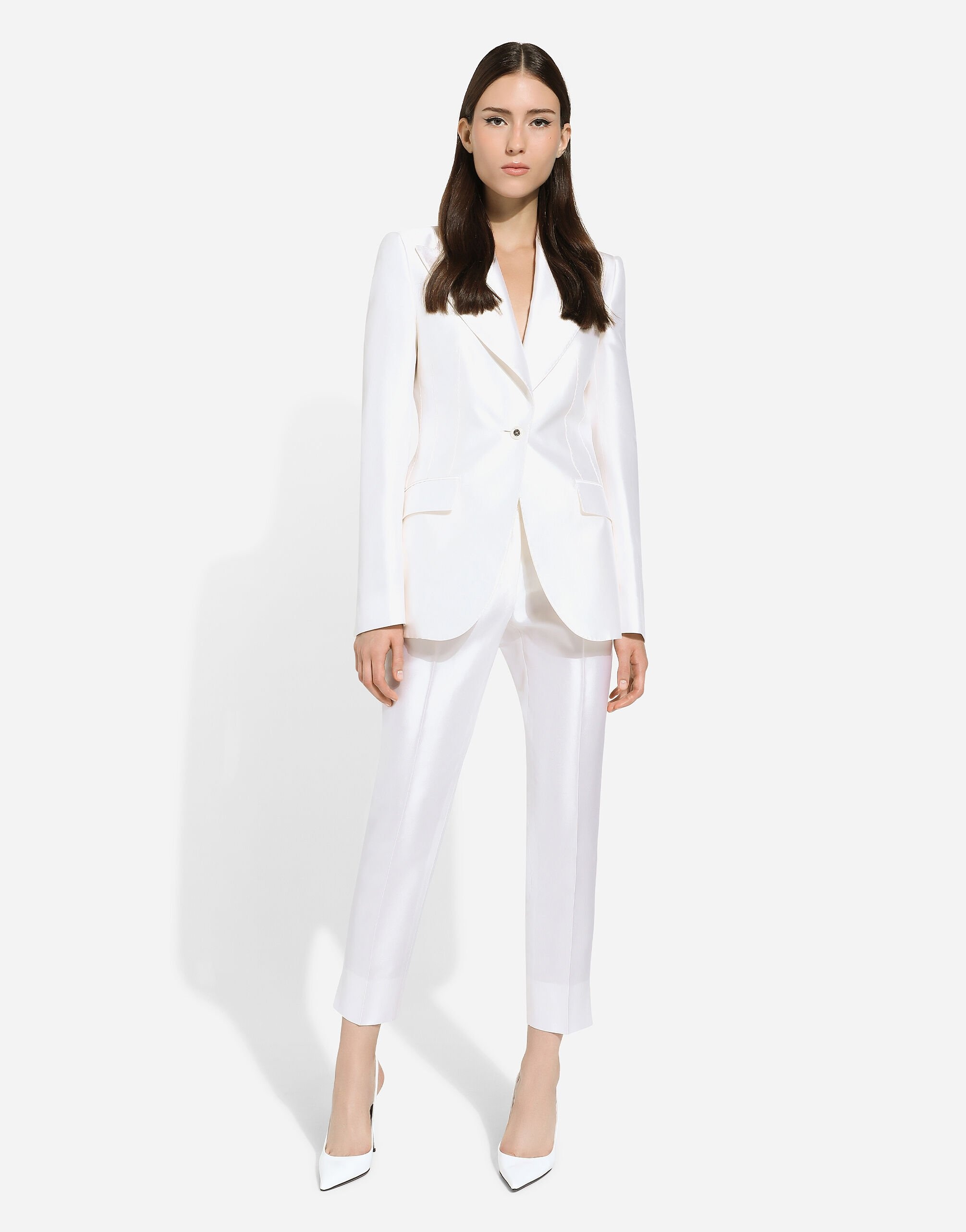 Single-breasted Mikado silk Turlington jacket - 2