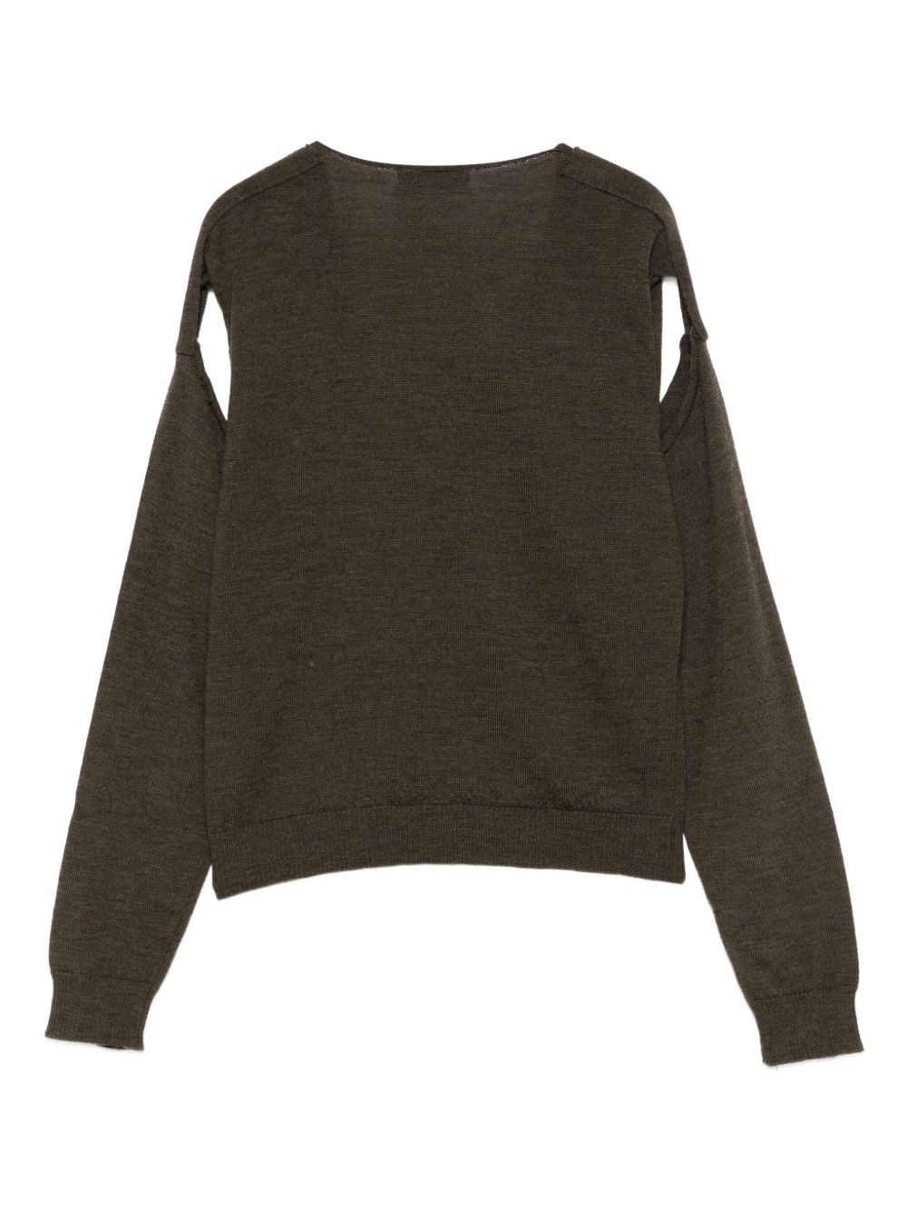 button-front shoulder-detail cardigan - 2