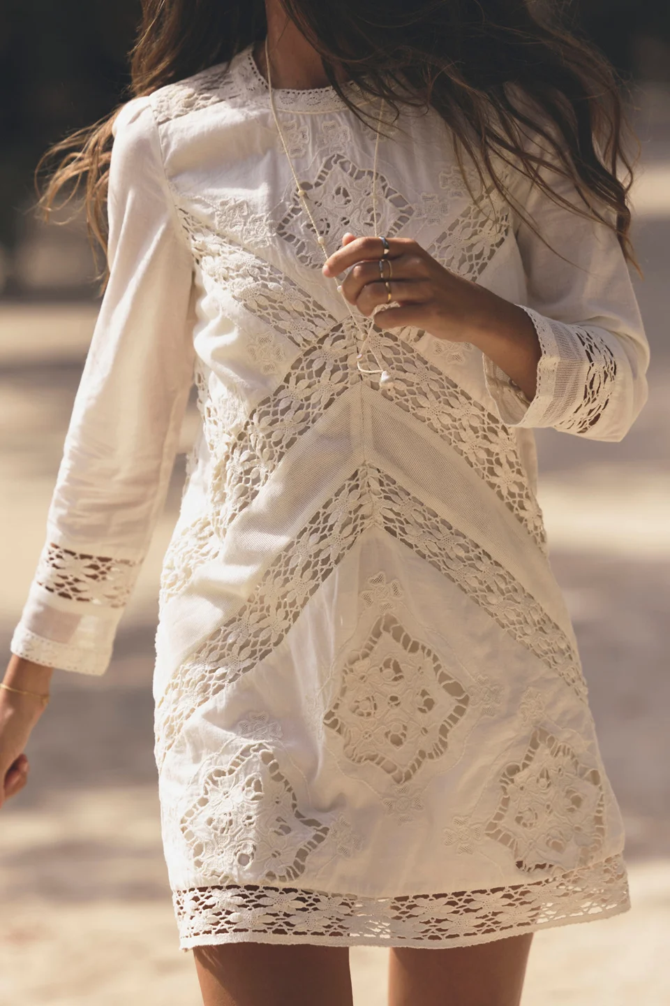 Sentimental Melody Lace Mini Dress - 1