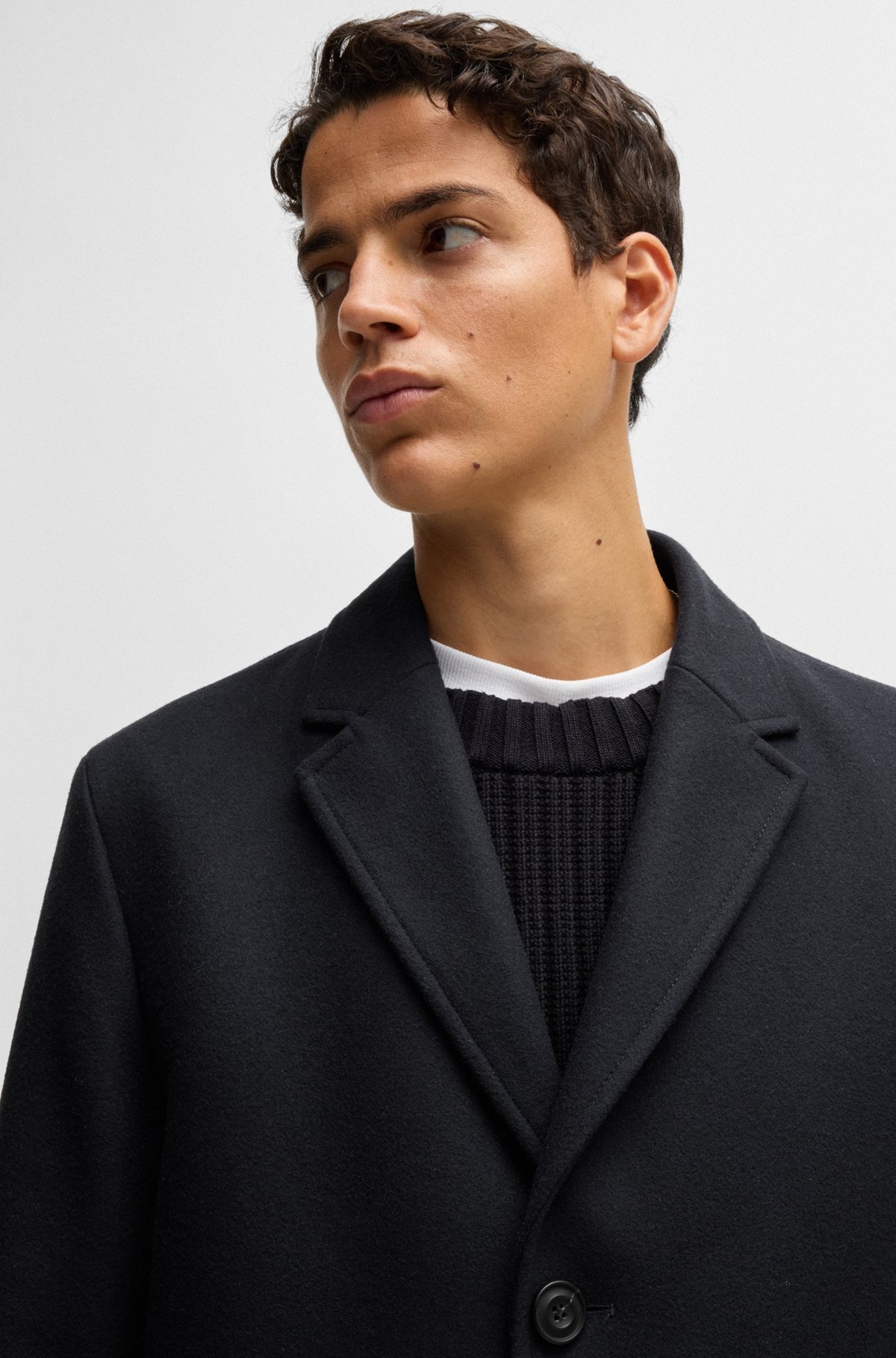 REGULAR-FIT COAT IN WOOL - 3