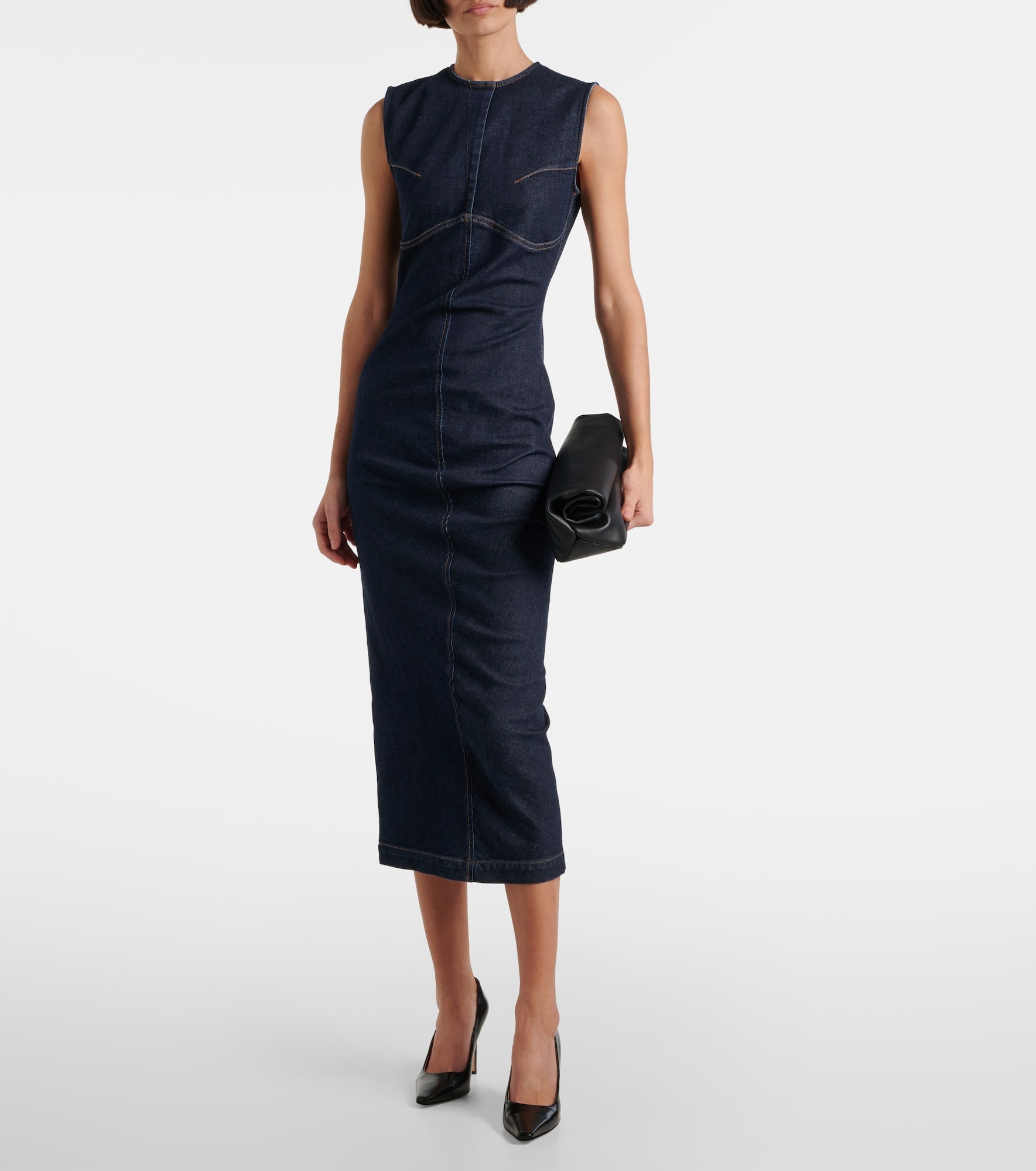 Geranio denim midi dress - 2