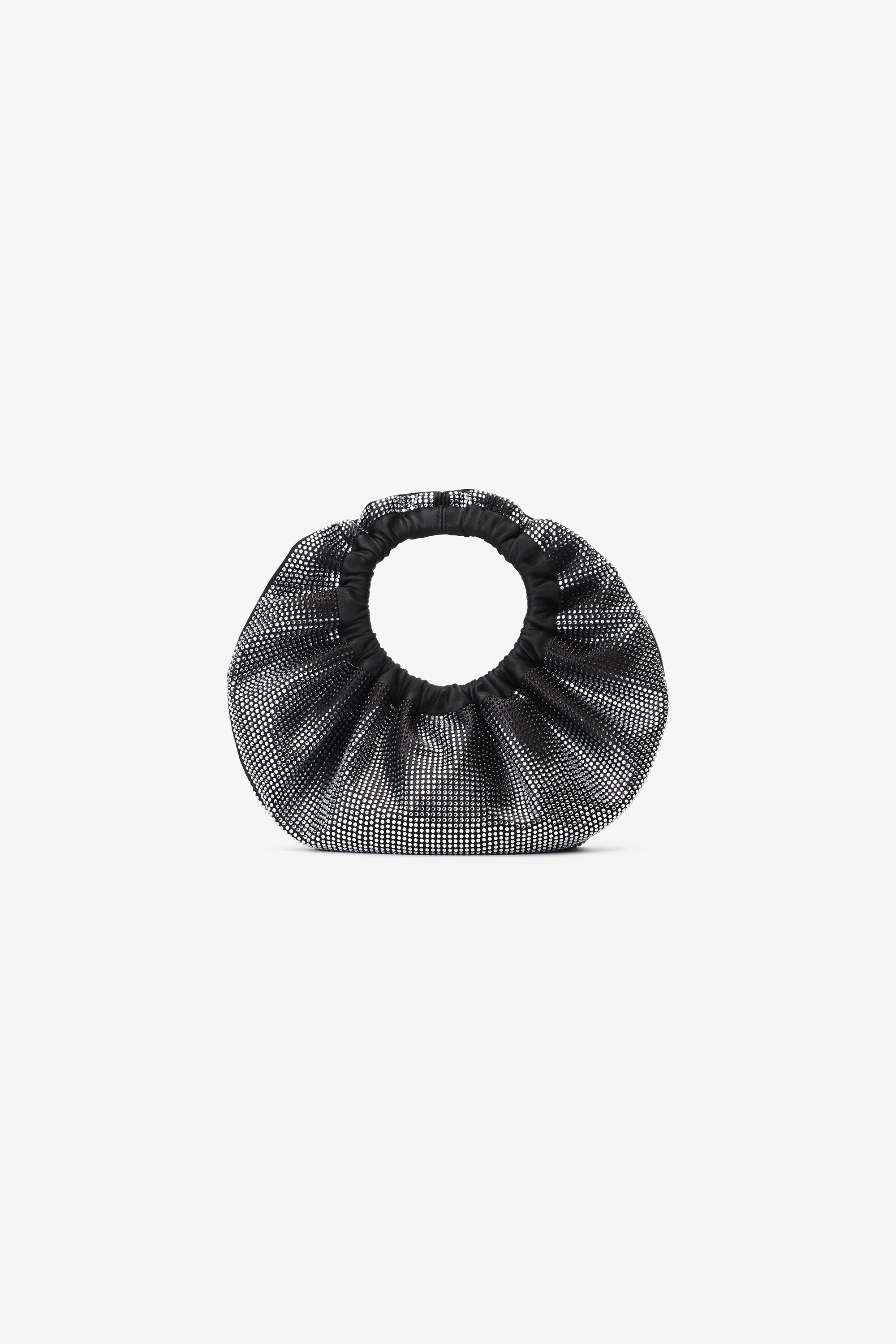 mini crescent bag in distressed crystal hotfix - 4