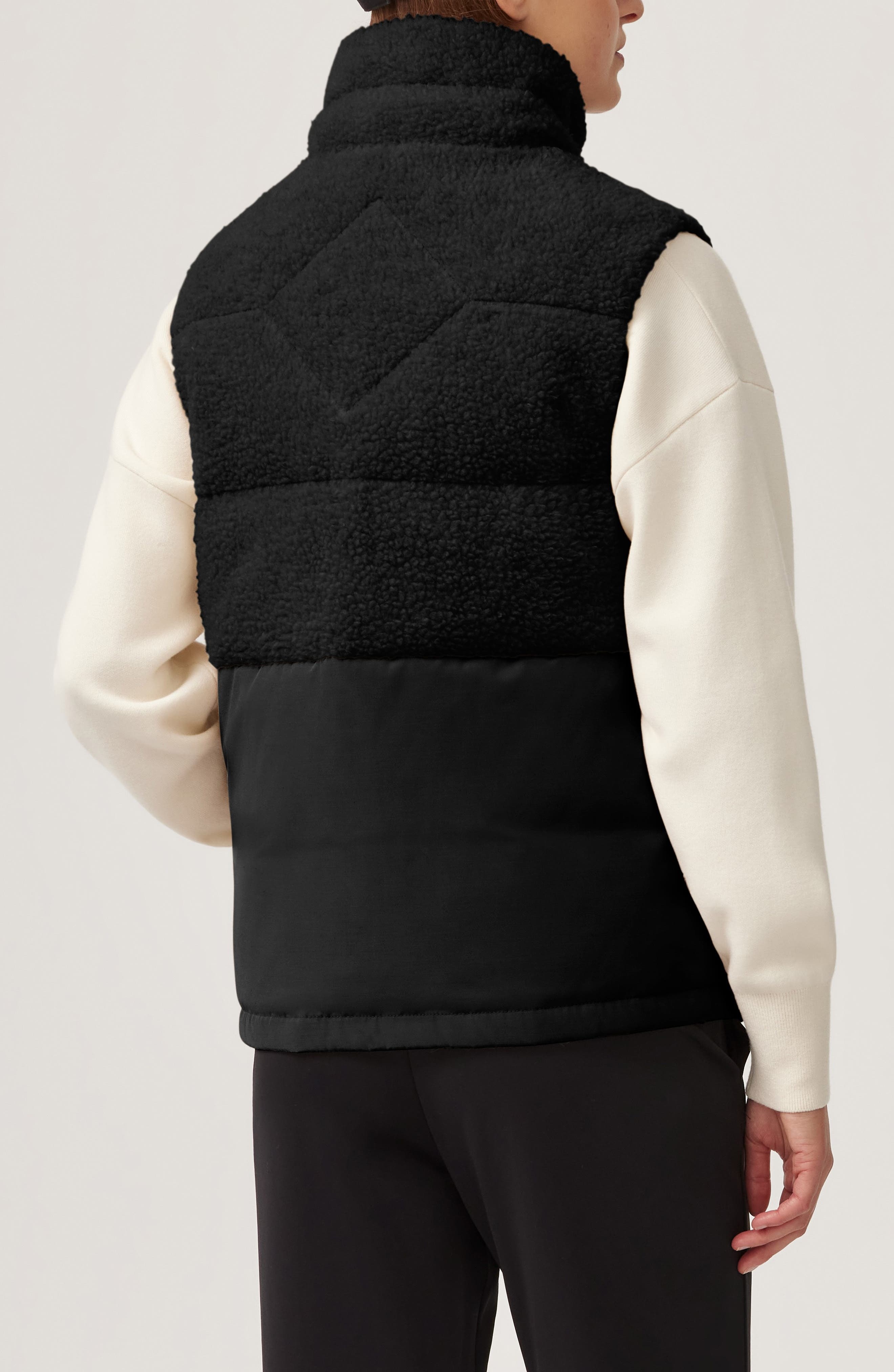Canada Goose Elora Mixed Media 650 Fill Power Down Vest in Black at Nordstrom - 2